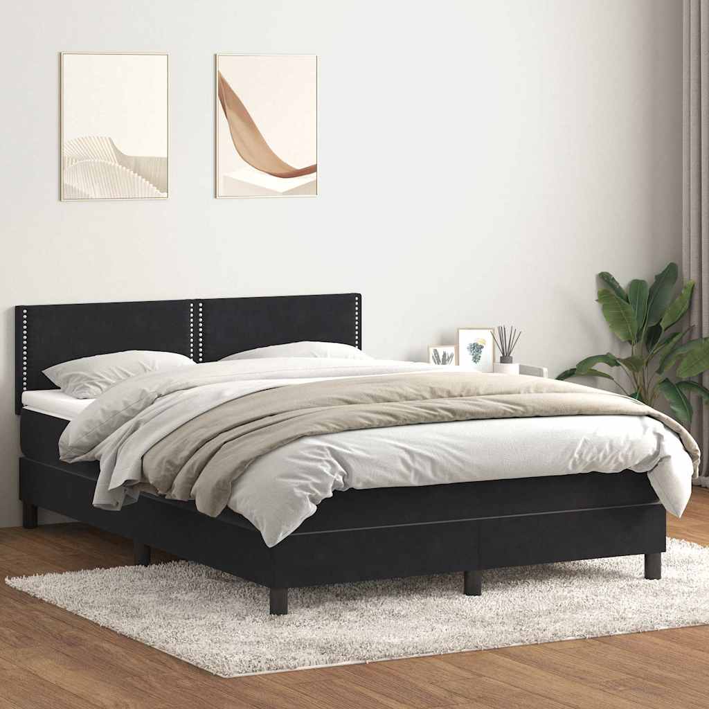Boxspringbett Mit Matratze Samt Schwarz