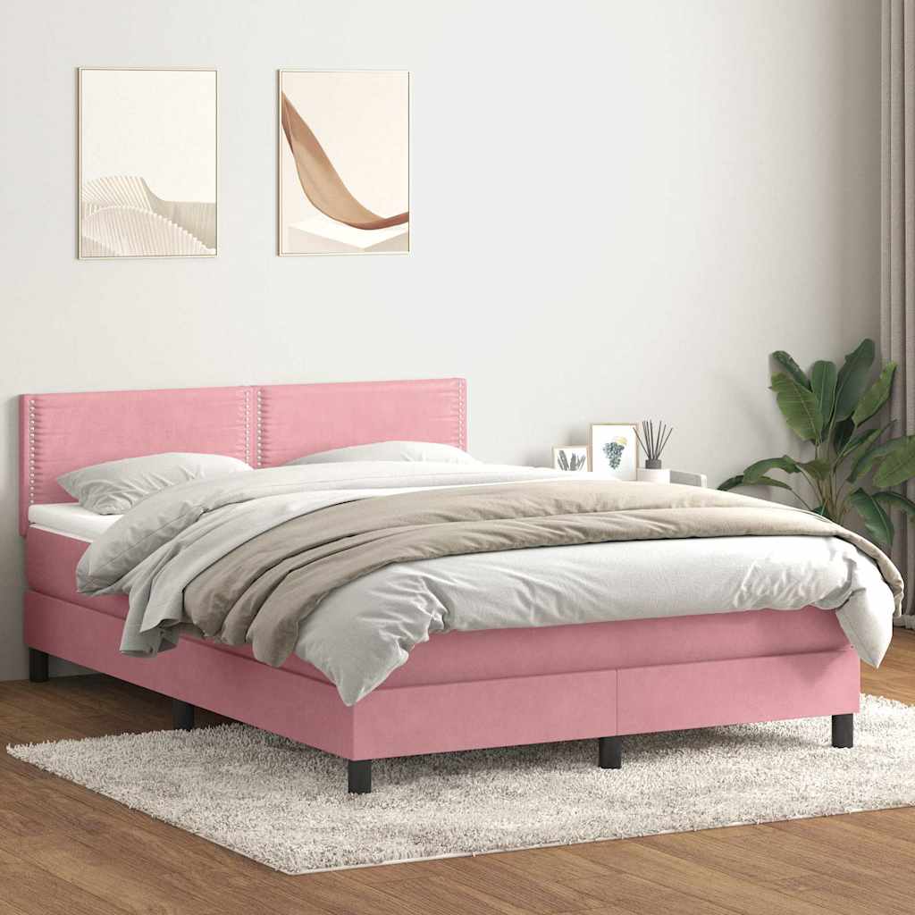 Boxspringbett Mit Matratze Samt Rosa