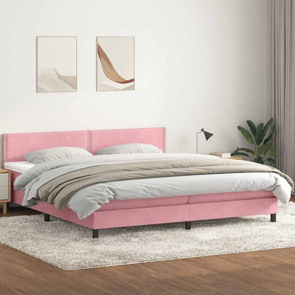 Boxspringbett Mit Matratze Samt Rosa