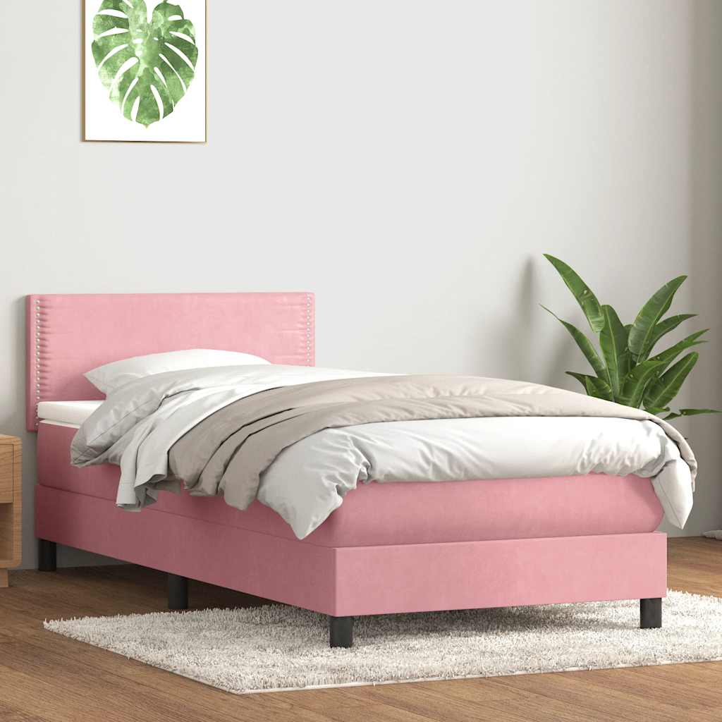 Boxspringbett Mit Matratze Samt Rosa