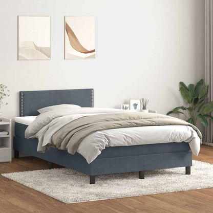 Boxspringbett Mit Matratze Samt Dunkelgrau