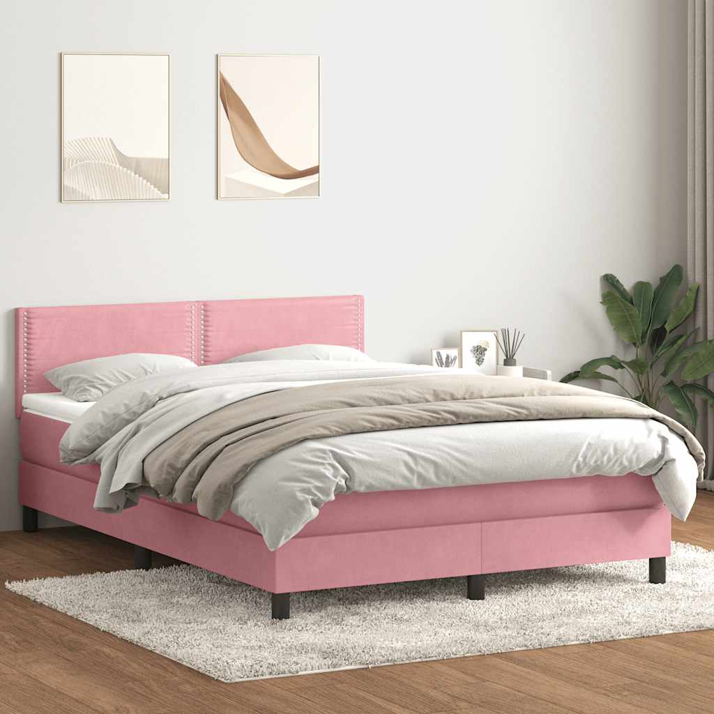 Boxspringbett Mit Matratze Samt Rosa