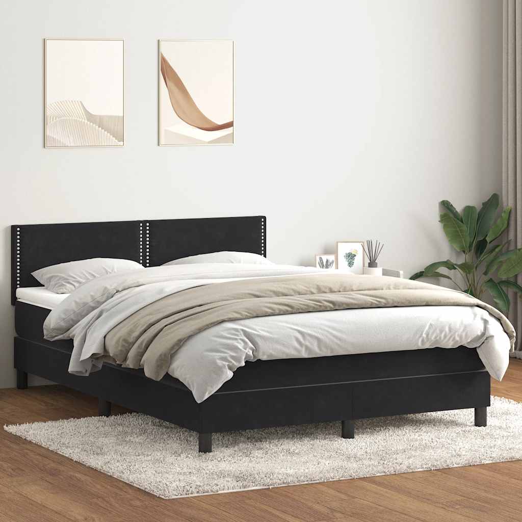 Boxspringbett Mit Matratze Samt Schwarz