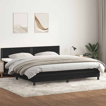 Boxspringbett Mit Matratze Samt Schwarz