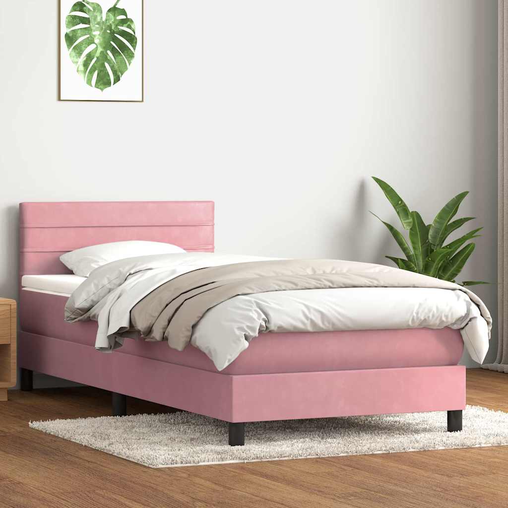 Boxspringbett Mit Matratze Samt Rosa