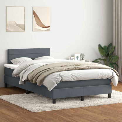 Boxspringbett Mit Matratze Samt Dunkelgrau