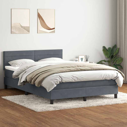 Boxspringbett Mit Matratze Samt Dunkelgrau