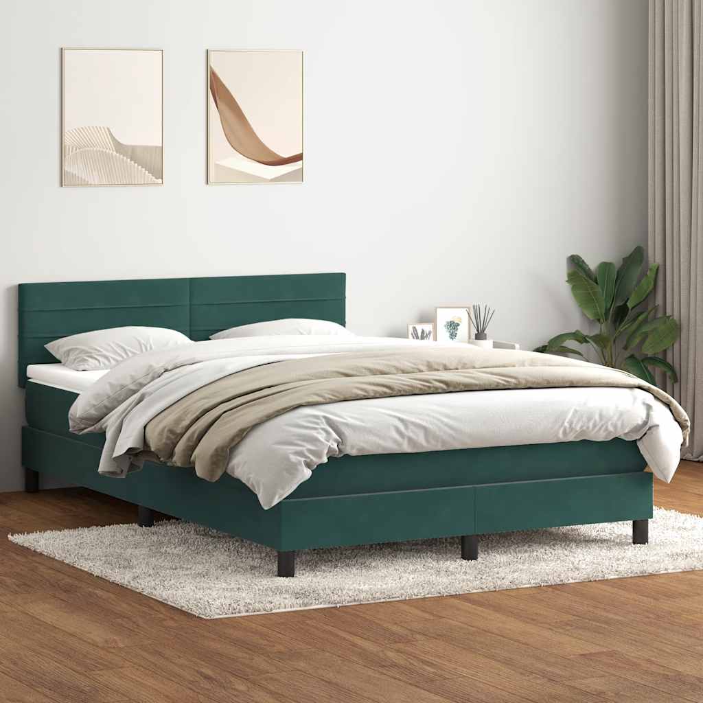 Boxspringbett Mit Matratze Samt Dunkelgrün