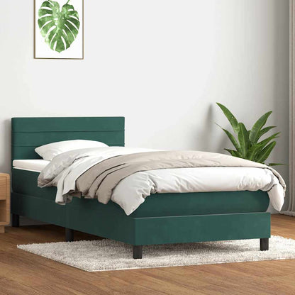 Boxspringbett Mit Matratze Samt Dunkelgrün