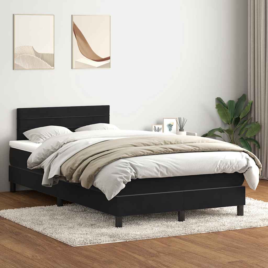 Boxspringbett Mit Matratze Samt Schwarz