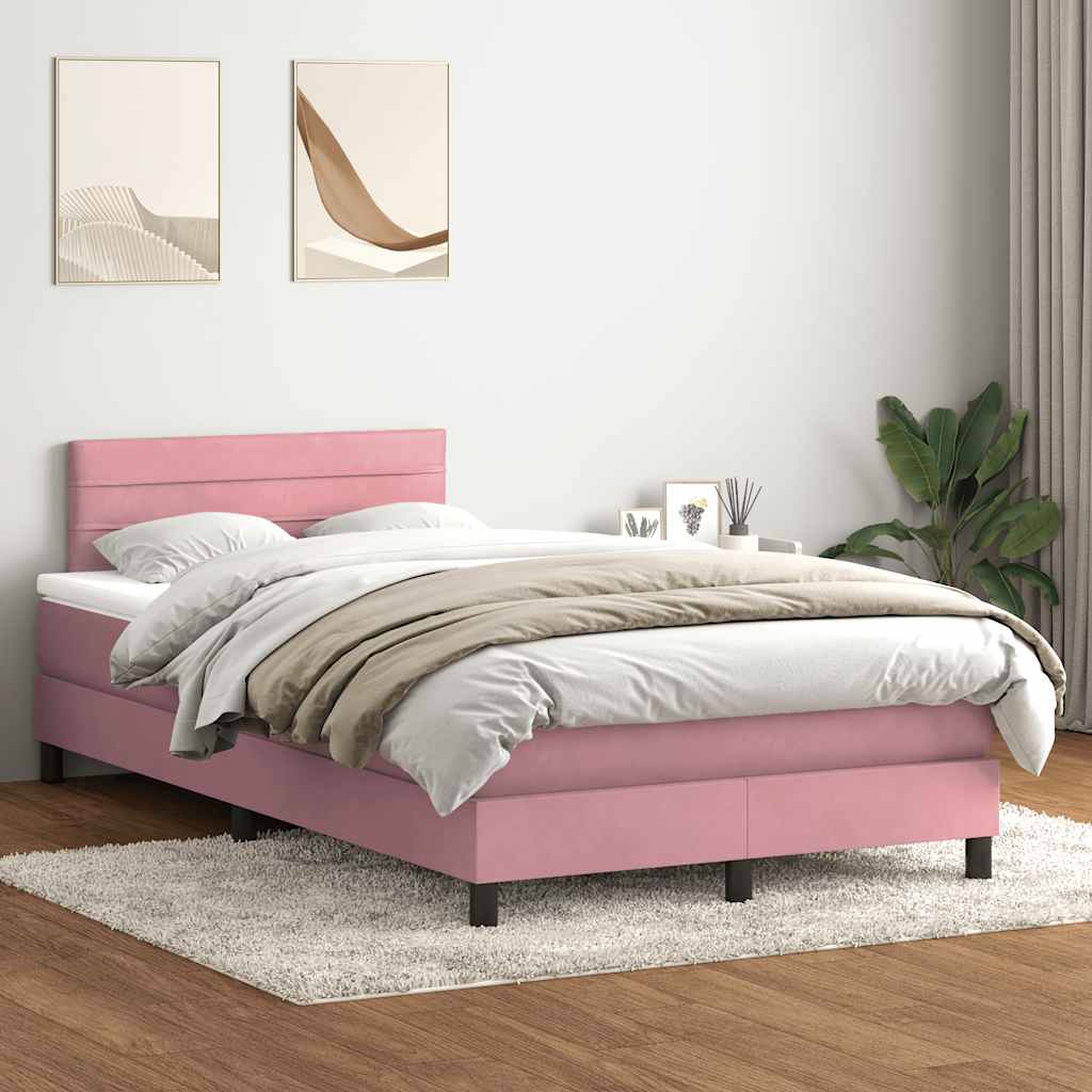 Boxspringbett Mit Matratze Samt Rosa