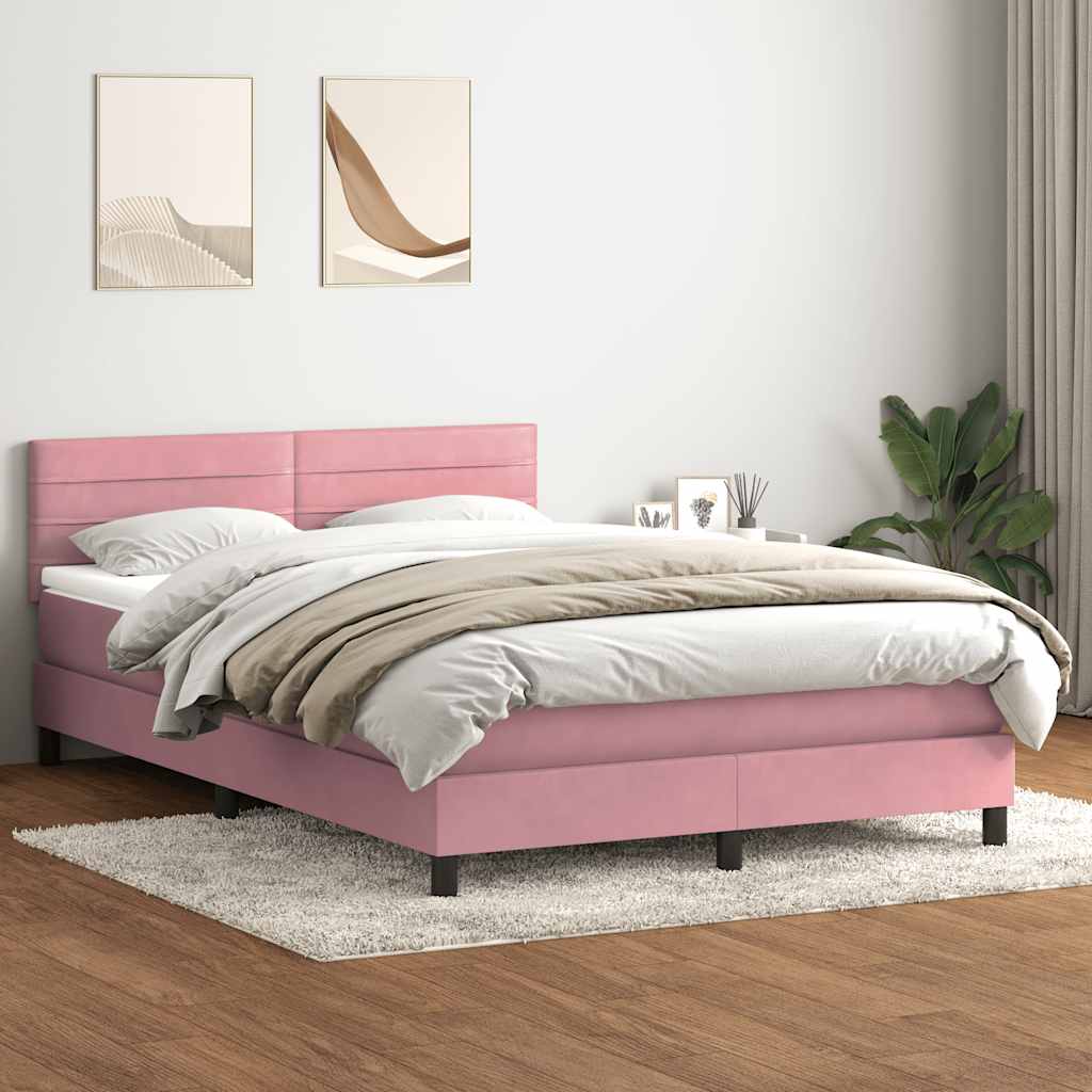 Boxspringbett Mit Matratze Samt Rosa