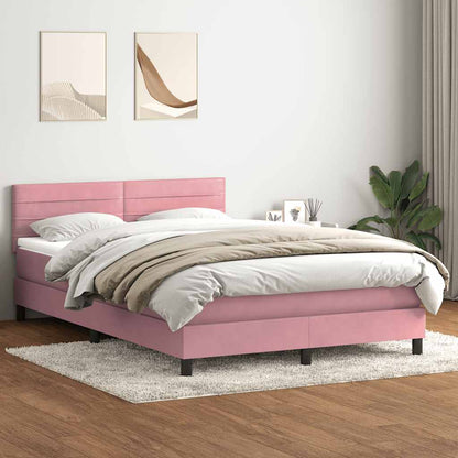Boxspringbett Mit Matratze Samt Rosa
