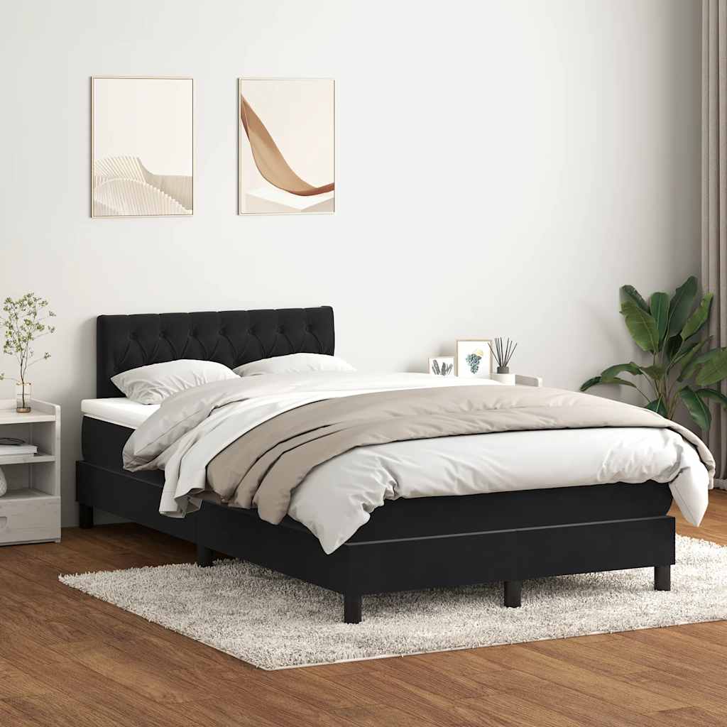 Boxspringbett Mit Matratze Samt Schwarz