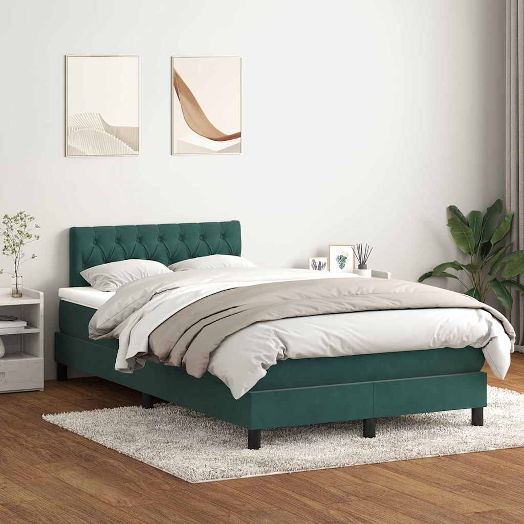 Boxspringbett Mit Matratze Samt Dunkelgrün