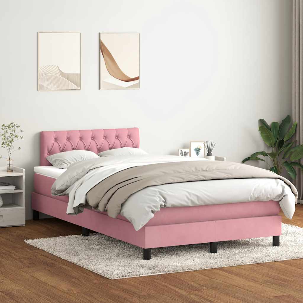 Boxspringbett Mit Matratze Samt Rosa