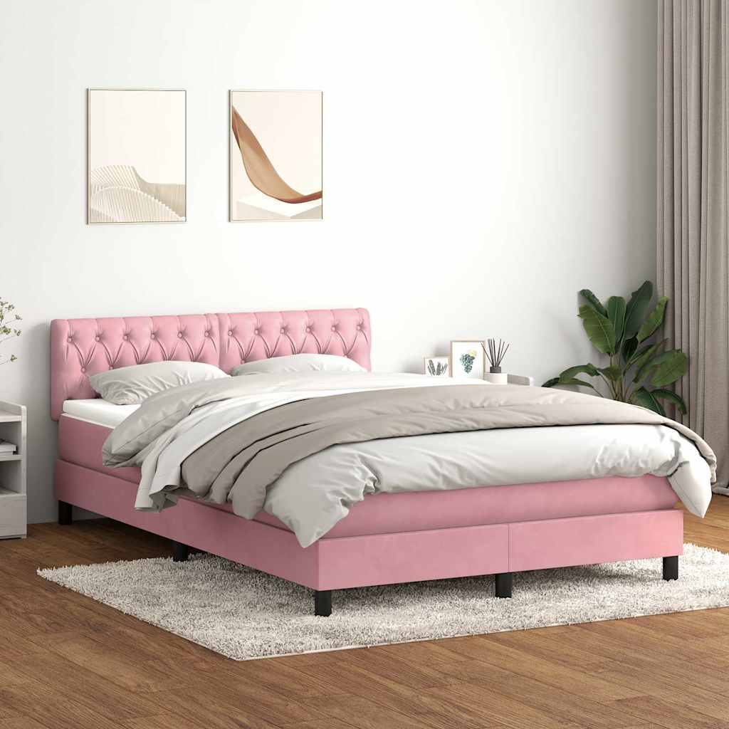 Boxspringbett Mit Matratze Samt Rosa