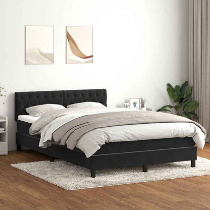 Boxspringbett Mit Matratze Samt Schwarz