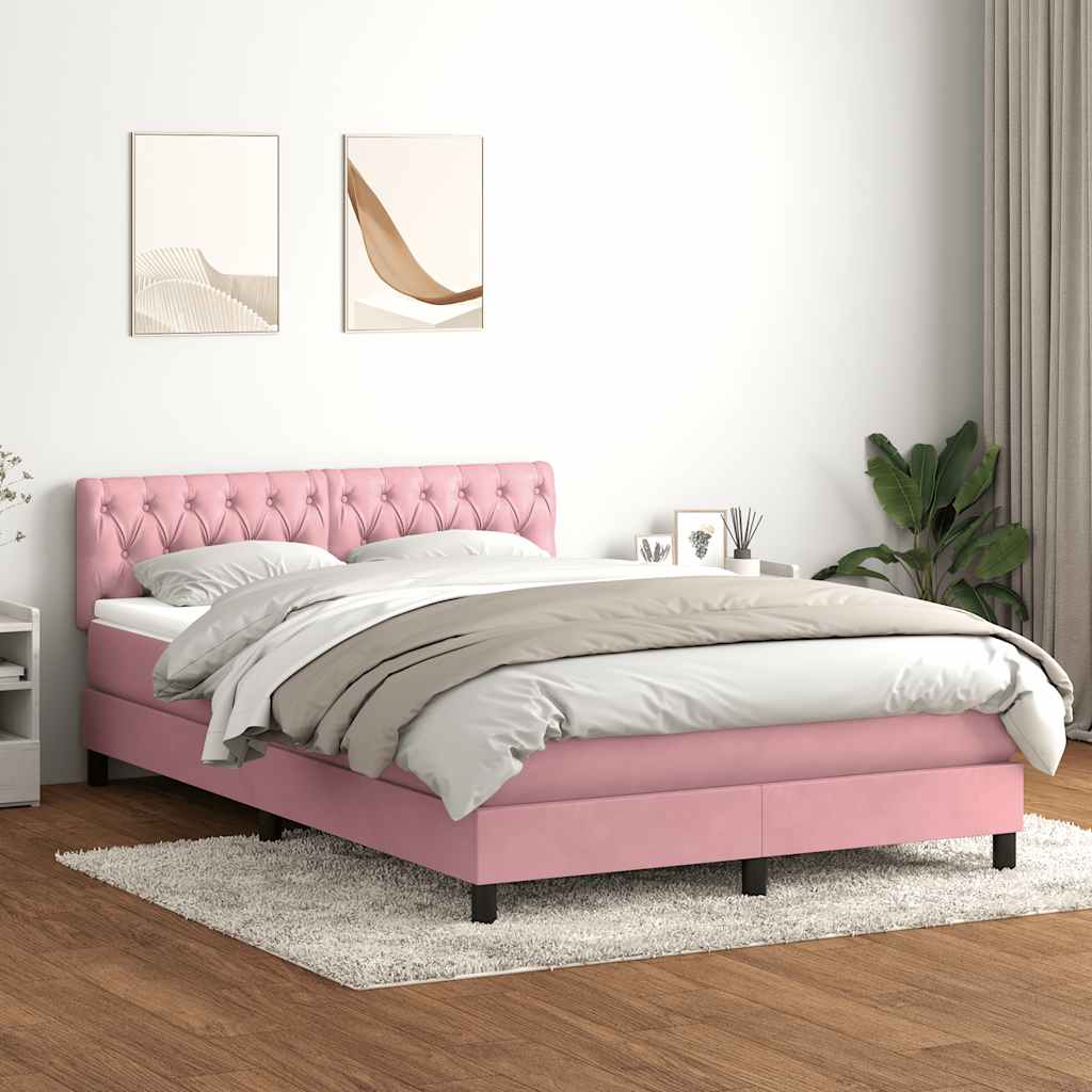 Boxspringbett Mit Matratze Samt Rosa