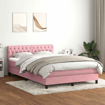 Boxspringbett Mit Matratze Samt Rosa