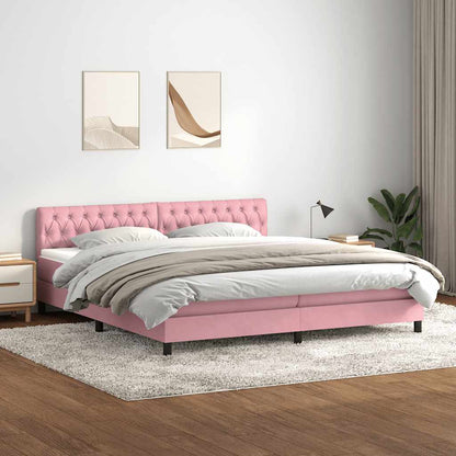 Boxspringbett Mit Matratze Samt Rosa