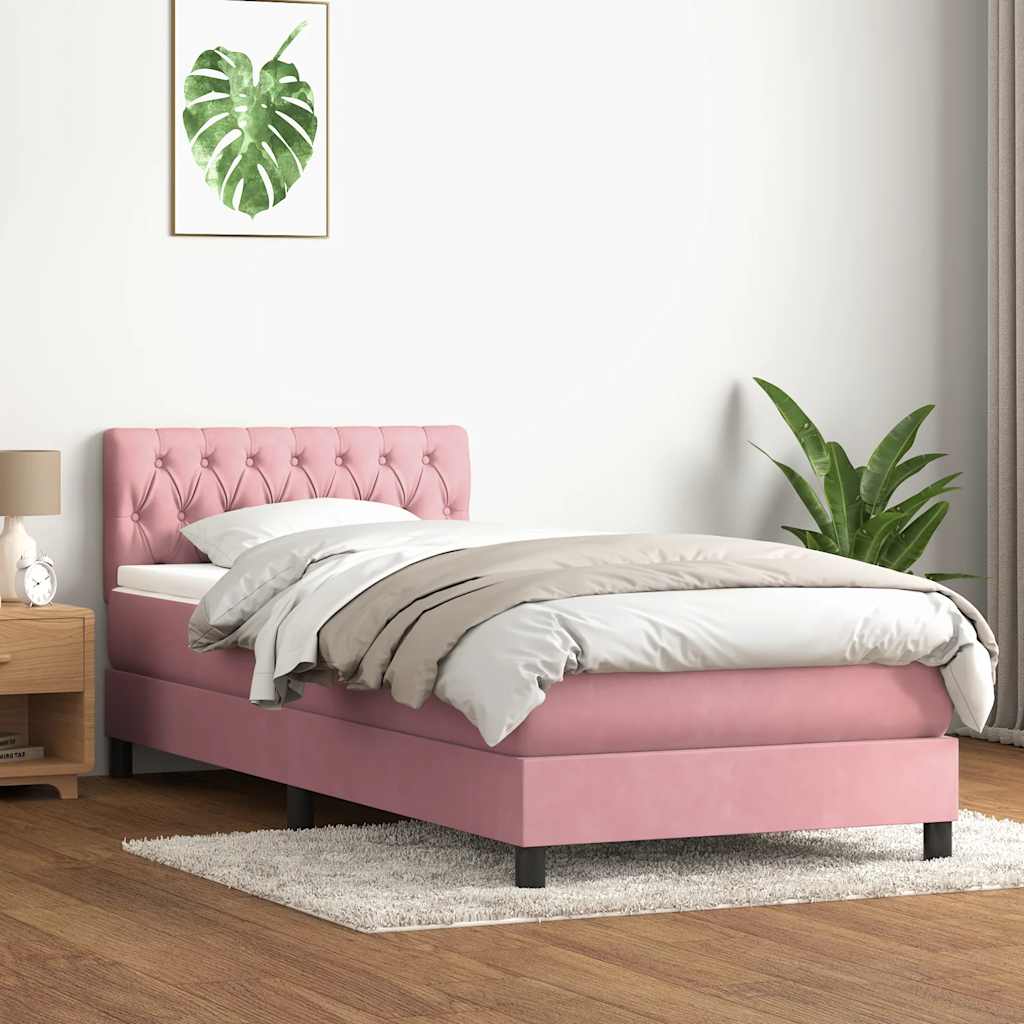 Boxspringbett Mit Matratze Samt Rosa