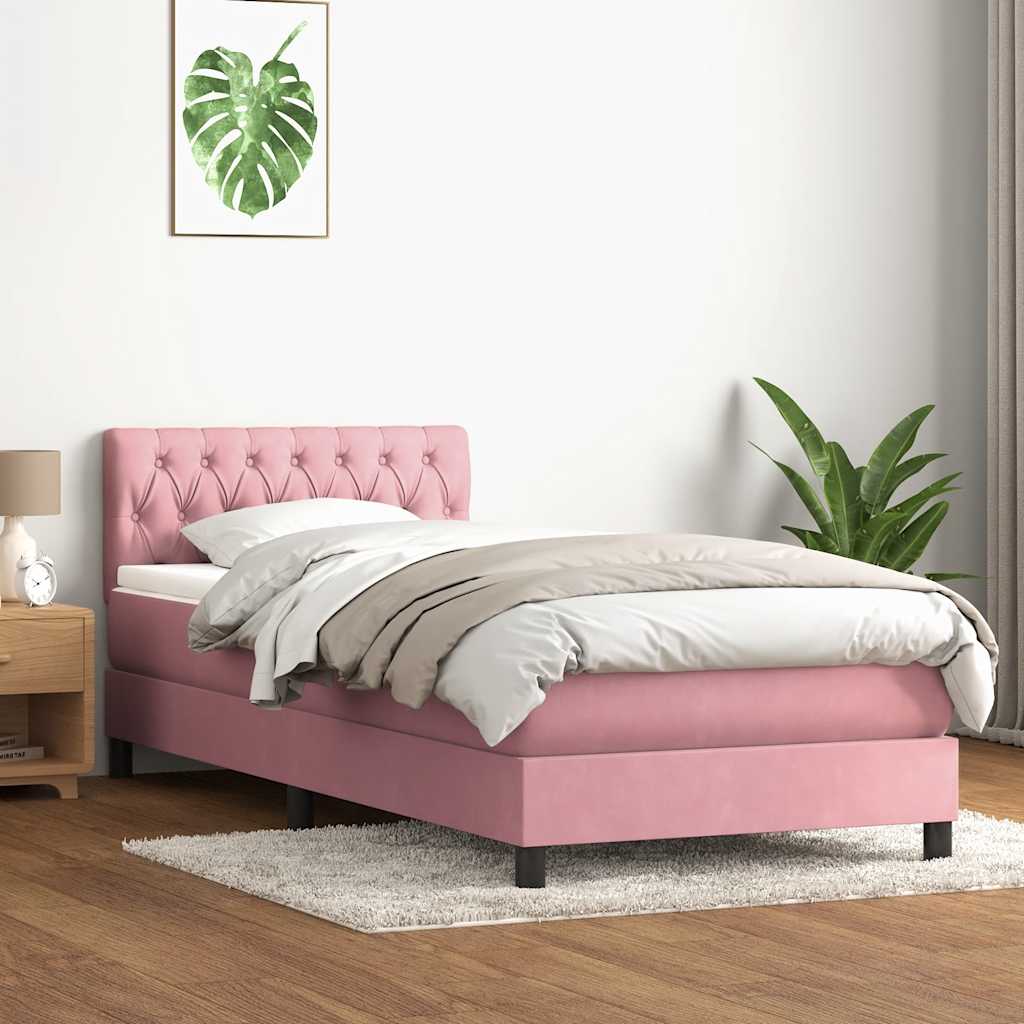 Boxspringbett Mit Matratze Samt Rosa