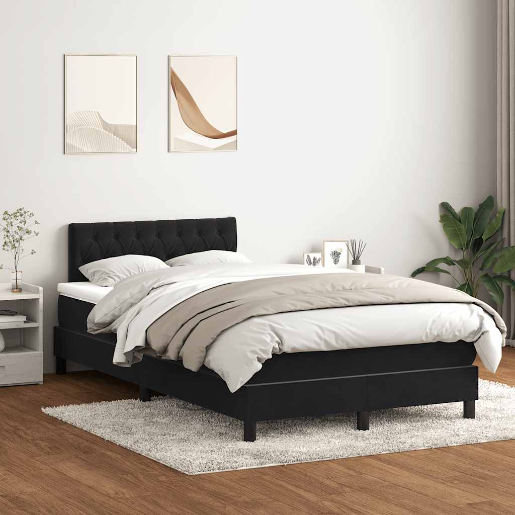 Boxspringbett Mit Matratze Samt Schwarz