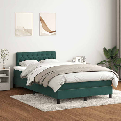 Boxspringbett Mit Matratze Samt Dunkelgrün