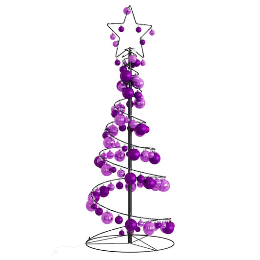 Led Weihnachtsbaum Mit Kugeln 80 Leds Warmweiß 120 Cm Hellrosa