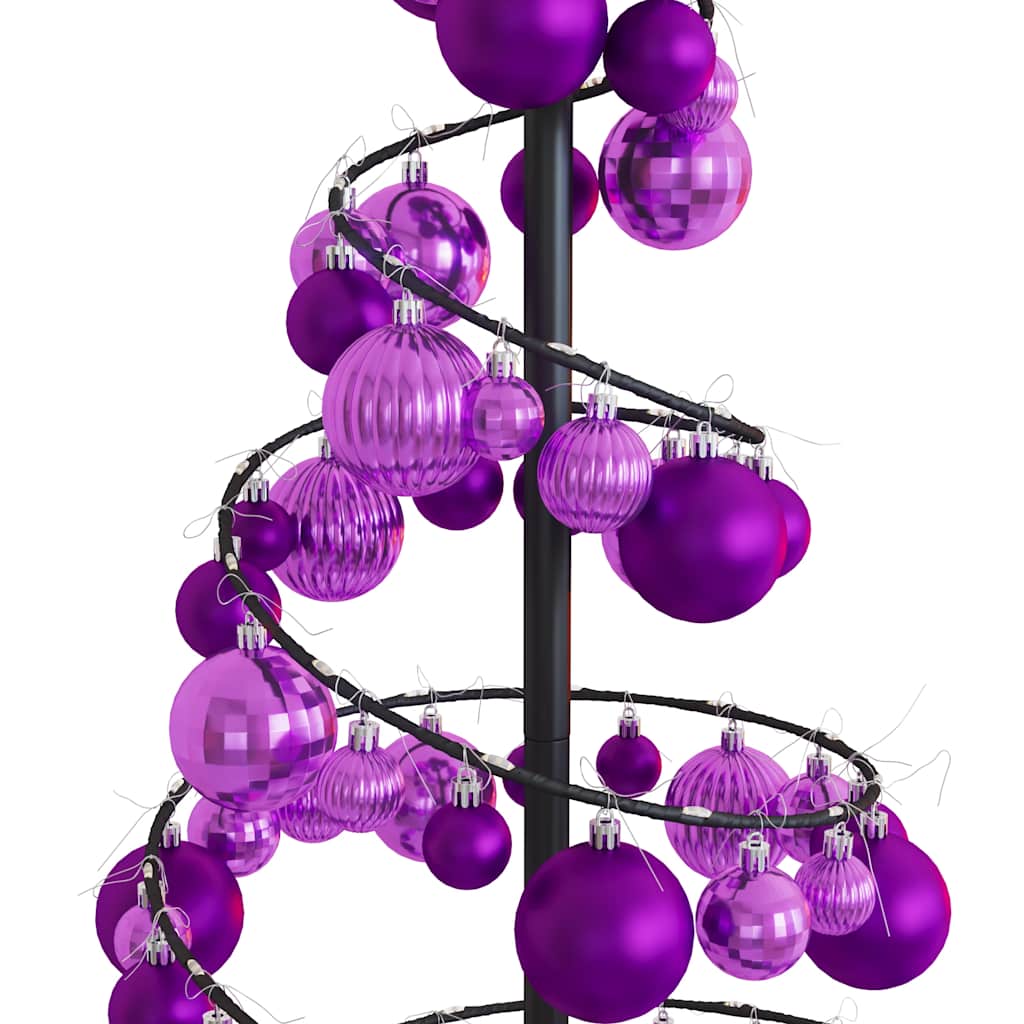 Led Weihnachtsbaum Mit Kugeln 80 Leds Warmweiß 120 Cm Hellrosa