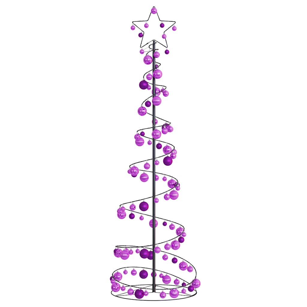Led Weihnachtsbaum Mit Kugeln 120 Leds Warmweiß 180 Cm Hellrosa