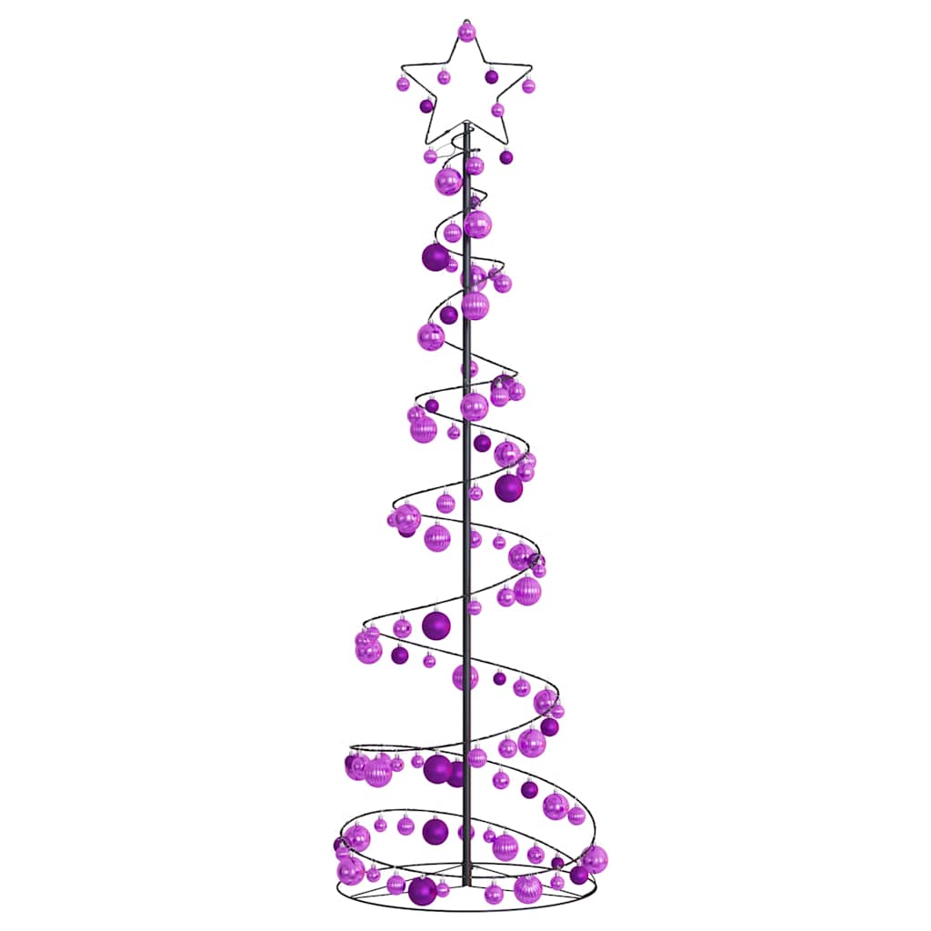 Led Weihnachtsbaum Mit Kugeln 120 Leds Warmweiß 180 Cm Hellrosa