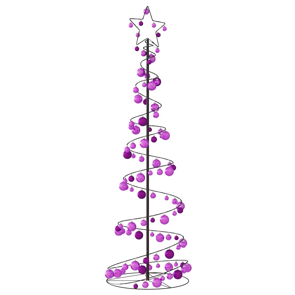 Led Weihnachtsbaum Mit Kugeln 120 Leds Warmweiß 180 Cm Hellrosa