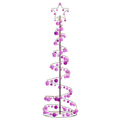 Led Weihnachtsbaum Mit Kugeln 120 Leds Warmweiß 180 Cm Hellrosa