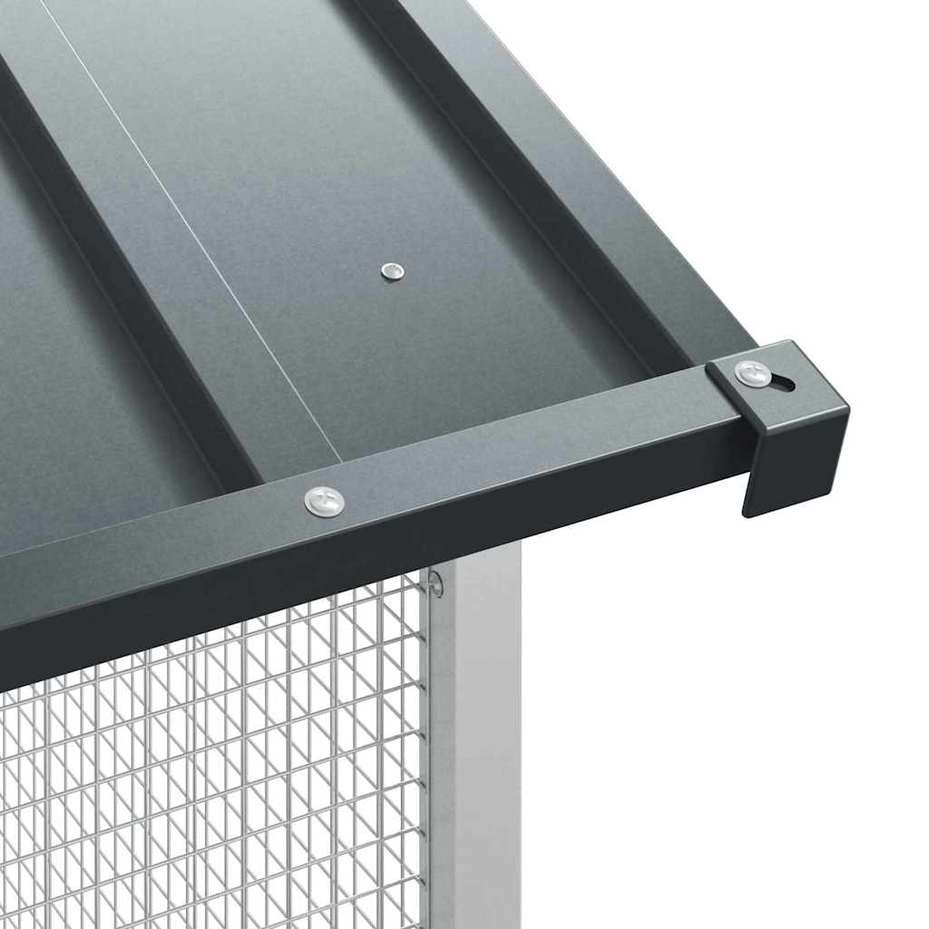 Vogelkäfig Anthrazit 215 X 112 X 141 Cm Verzinkter Stahl