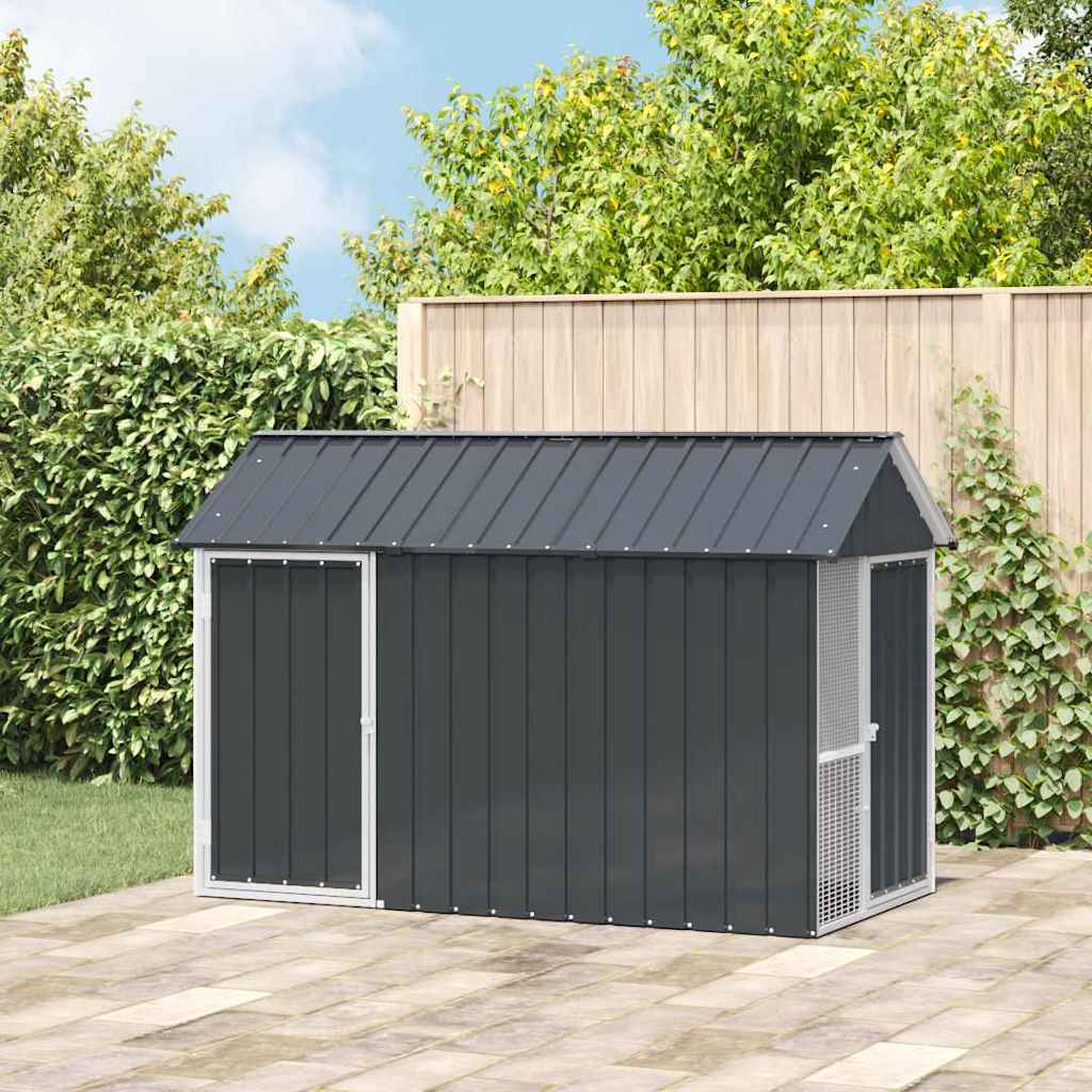 Vogelkäfig Anthrazit 215 X 112 X 141 Cm Verzinkter Stahl