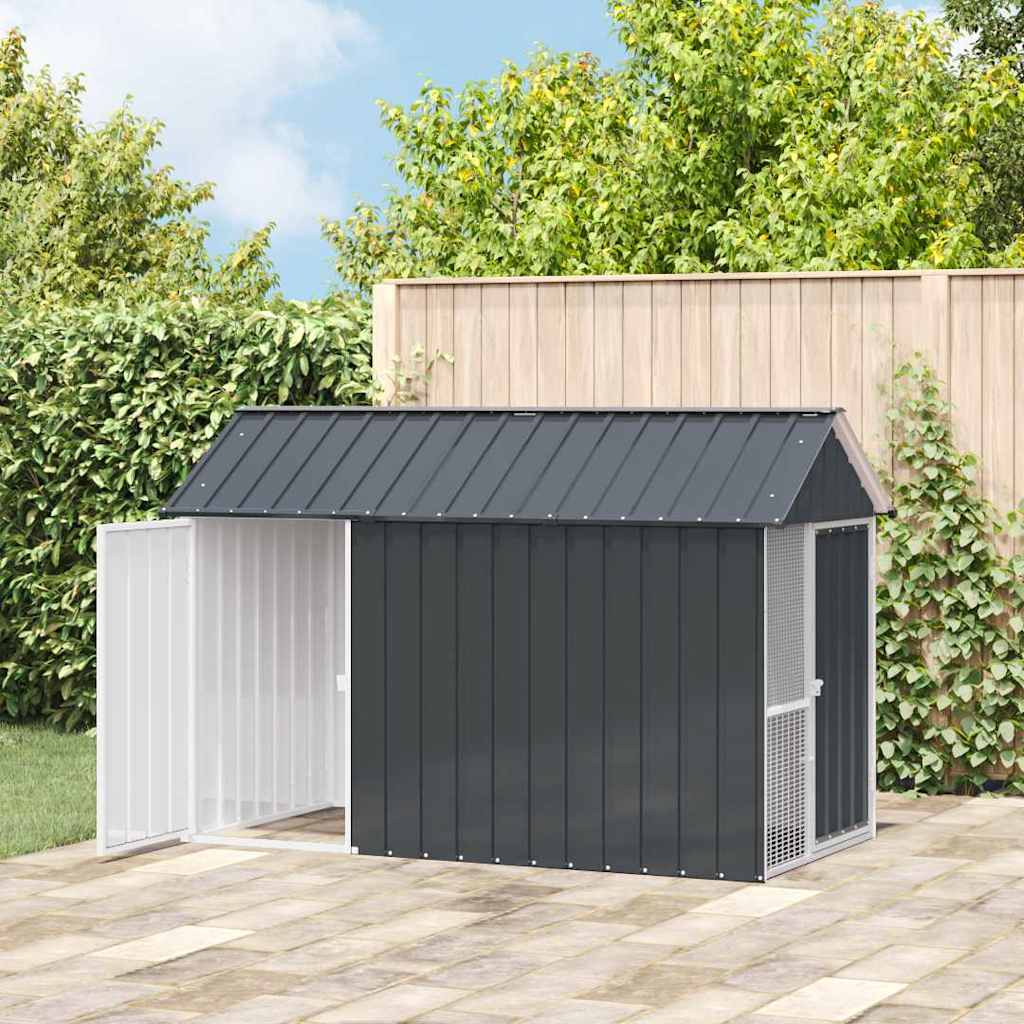 Vogelkäfig Anthrazit 215 X 112 X 141 Cm Verzinkter Stahl