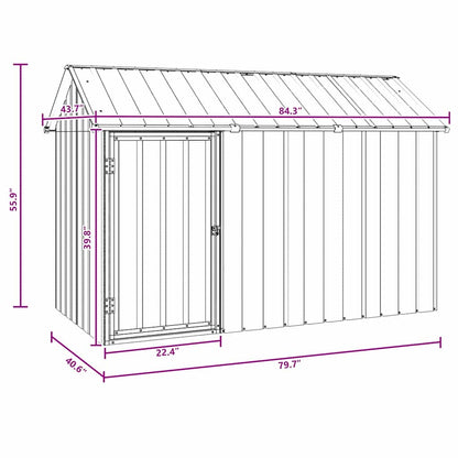 Vogelkäfig Anthrazit 215 X 112 X 141 Cm Verzinkter Stahl