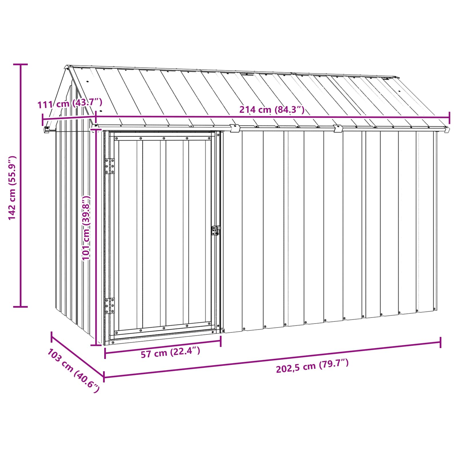 Vogelkäfig Anthrazit 215 X 112 X 141 Cm Verzinkter Stahl