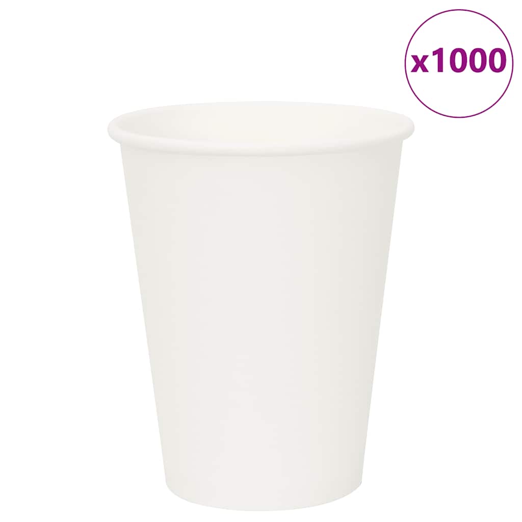 Pappbecher 1000 Stk. 8Oz 200Ml Weiß