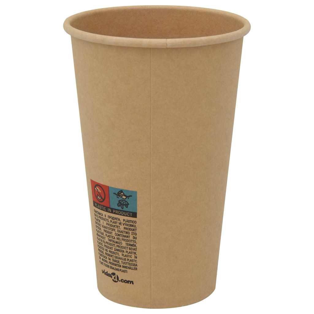Pappbecher 1000 Stk. 16Oz 400Ml Braun