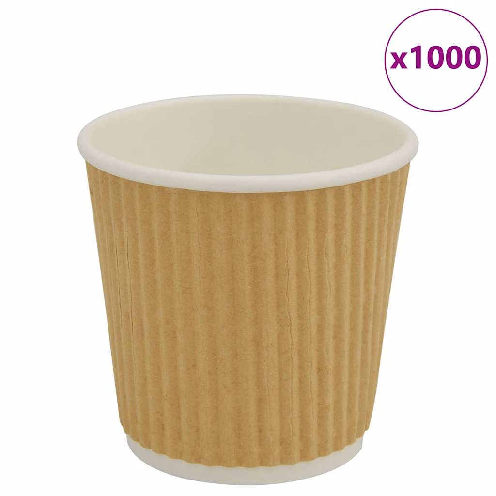 Pappbecher 1000 Stk. 4Oz 100Ml Braun