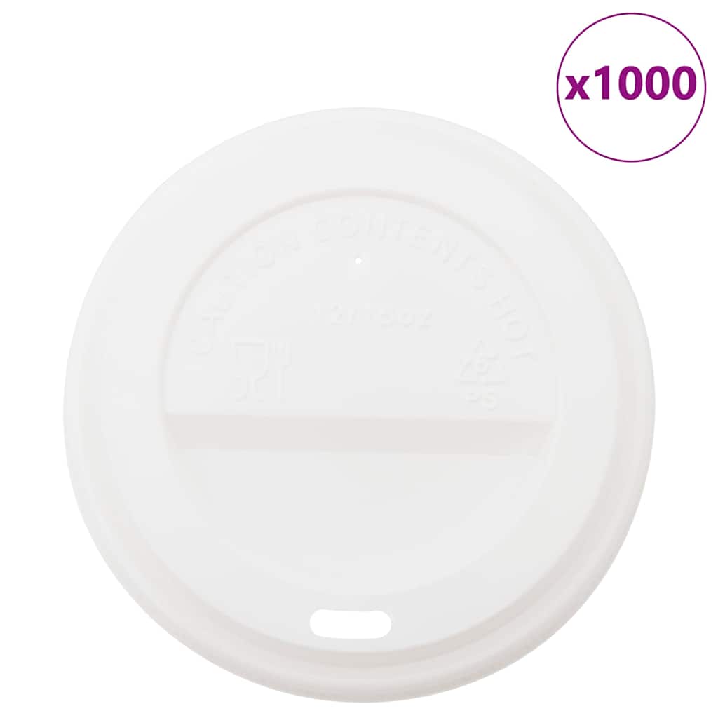Deckel Für Pappbecher Ø 12Oz 16Oz 1000Stk. Weiß Kunststoff