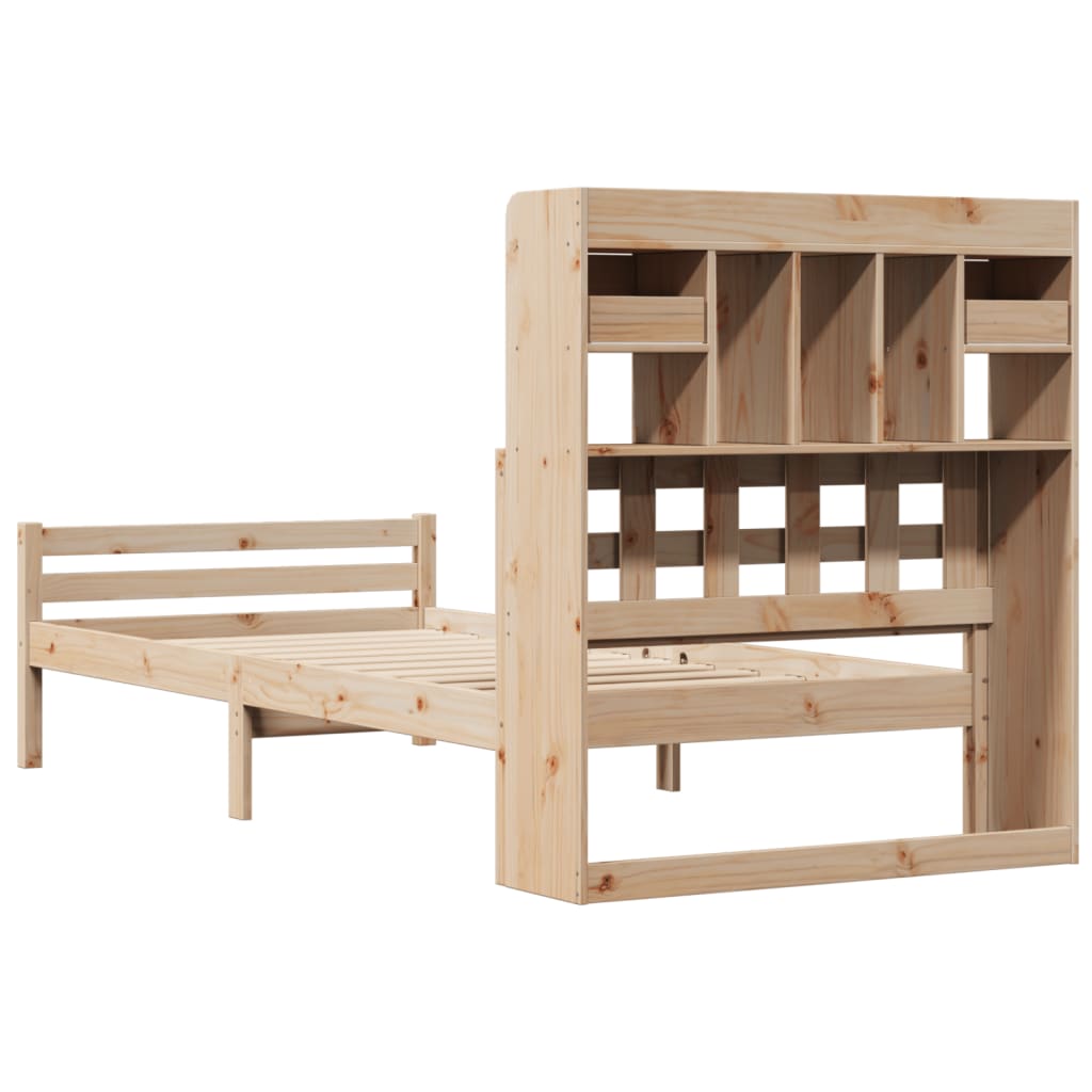 Bücherregalbett Ohne Matratze 75X190 Cm Massivholz Kiefer