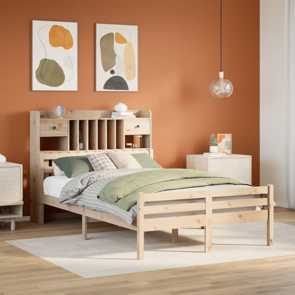 Bücherregalbett Ohne Matratze 75X190 Cm Massivholz Kiefer