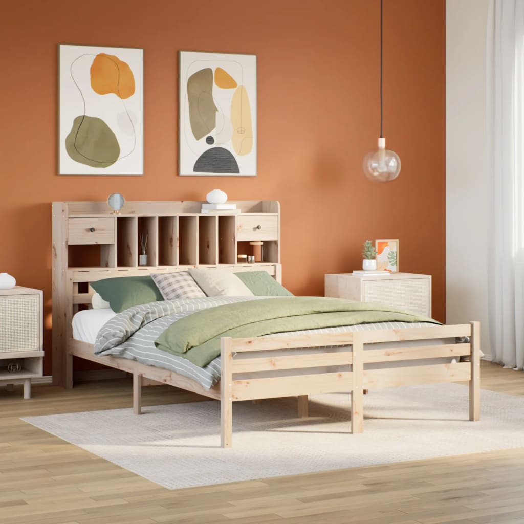 Bücherregalbett Ohne Matratze 75X190 Cm Massivholz Kiefer