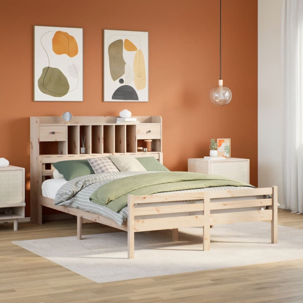 Bücherregalbett Ohne Matratze 75X190 Cm Massivholz Kiefer