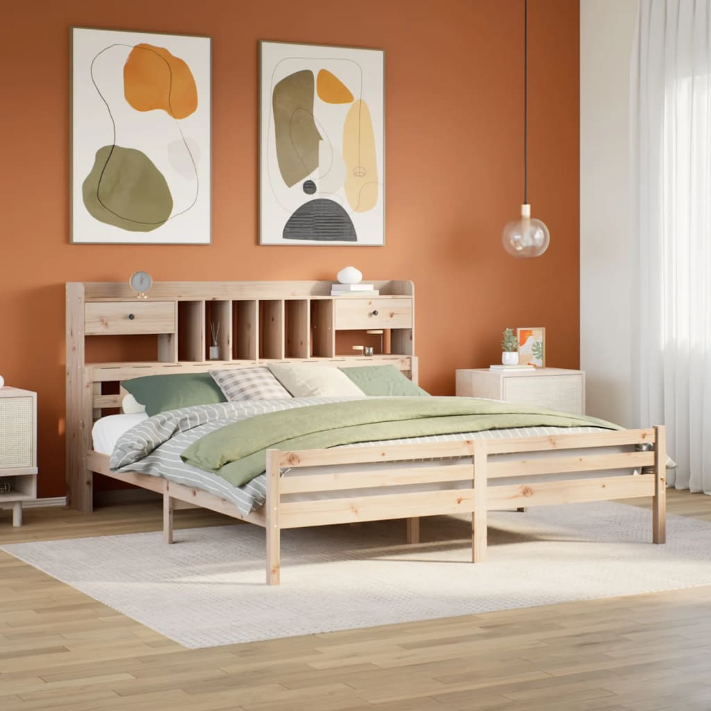 Bücherregalbett Ohne Matratze 75X190 Cm Massivholz Kiefer