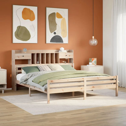 Bücherregalbett Ohne Matratze 75X190 Cm Massivholz Kiefer